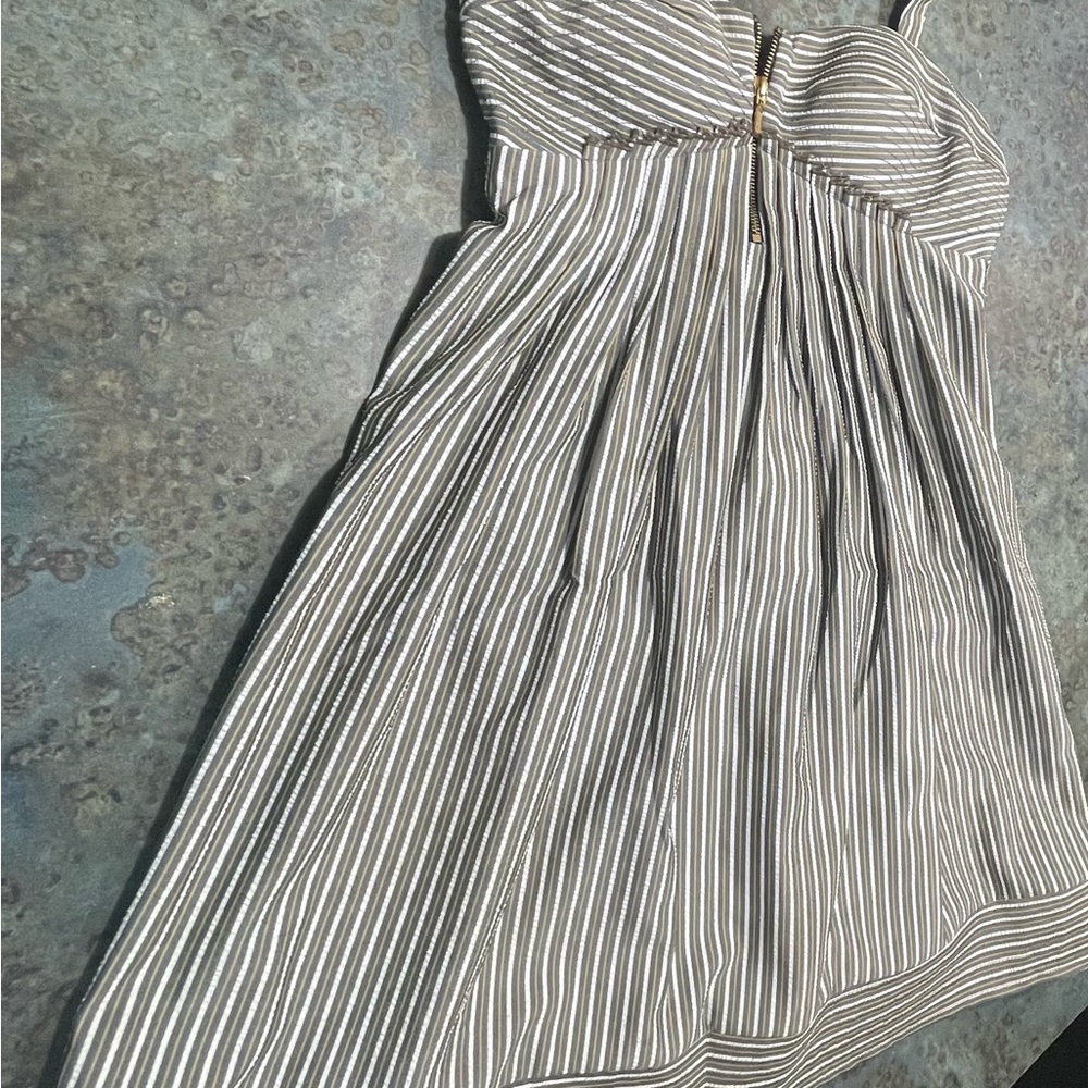 Jessica Simpson stripe zipper pleated dress